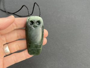Pounamu Ruru / Morepork — A Carved Piece