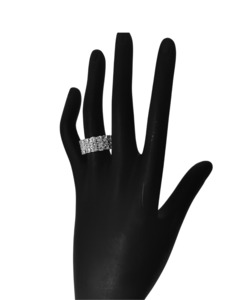 3 Row Rhinestone Ring