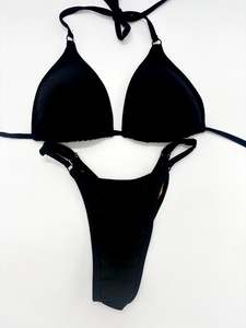 Quick Ship Bikinis: Black Matte Posing Bikini