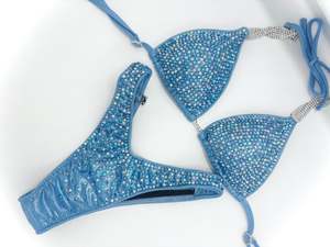 Quick Ship Bikinis: Sky blue quickship figure suit