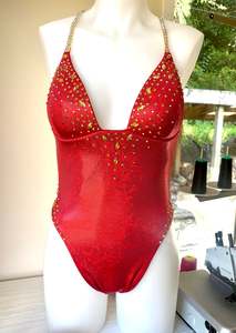 Quick Ship Bikinis: Red Swimsuit