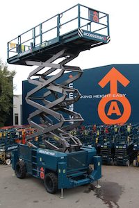 Products: 18 Metre Rough Terrain Scissor Lifts - Accessman Group Making Height Easy