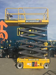 Products: 12 Metre Electric Scissor Lift Accessman Group Making Height Easy