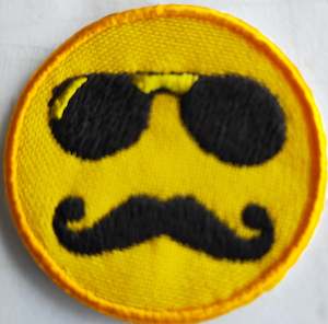 Emoji Patches: Movember Cool Dude Face