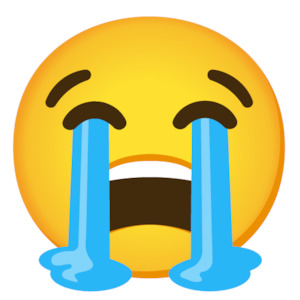 Emoji Patches: Loudly Crying Face