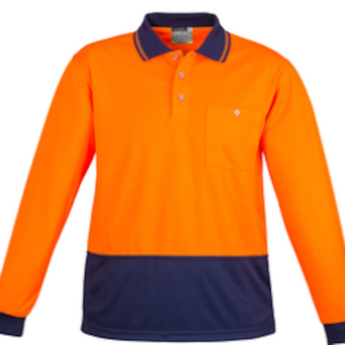 Syzmik Unisex Hi Vis Basic Spliced Polo - Long Sleeve ZH232