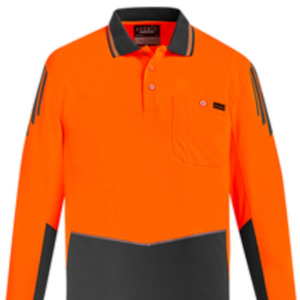 Polos: Syzmik Mens Hi Vis Flux L/S Polo ZH310