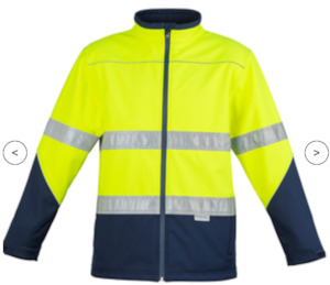 Hi Visibility Workwear: Unisex 2 in 1 Stretch Softshell Taped Jacket