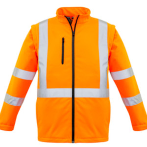 Hi Visibility Workwear: Syzmik Unisex Hi Vis 2 in 1 X Back Soft Shell Jacket ZJ680