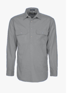 Apparel: Pilbara Mens Closed Front Long Sleeve Work Shirt RM200CF