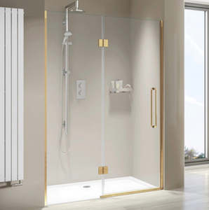 Shower Glass - Stream Series Swing Door 10mm Glass Golden Frame