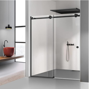 Shower Glass - Rock Series Sliding Door RCM Black Frame