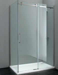 Shower Glass - Rock Series 2 Sides Frameless Glass RCM Chrome Frame