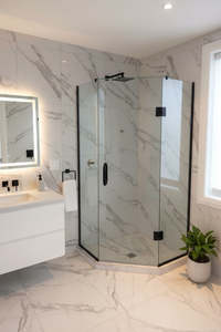 Shower Glass - Cave Series (1000x1000x1950mm) - HD1000-Black