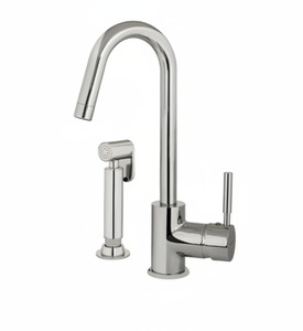 Walkin Shower: Aquatica Zento Sink Mixer with Separate Hob-Mounted Pullout Spray Chrome