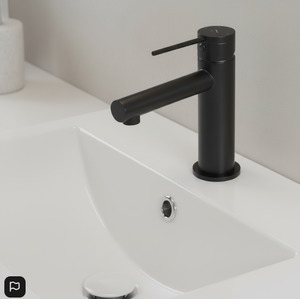 Aquatica Point Basin Mixer Chrome / Black