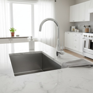 Walkin Shower: Aquatica Gesto Sink Mixer Gooseneck