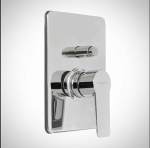 Aquatica Goccia Shower Mixer Bath Diverter Mains Pressure Chrome