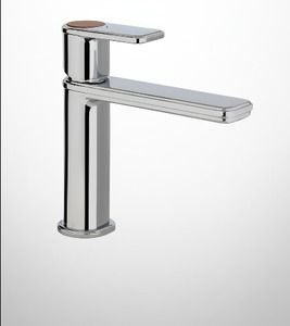 Walkin Shower: Aquatica Essences Basin Mixer - Wood Cover Cap