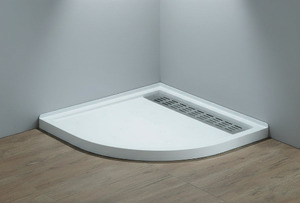 Shower Tray - High Flow Waste & Stainless Steel Grate Cover 1000x1000mm