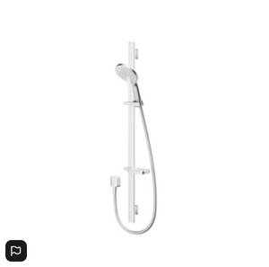 Koha Rail Shower Satinjet MKII White Faceplate