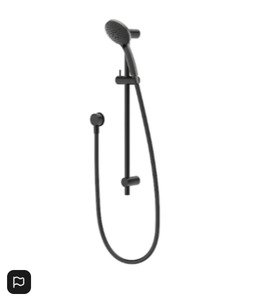 Bath Screen: Methen Wairere 5F Rail Shower Matte Black