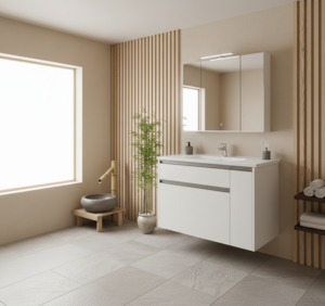 Multiple Plywood Vanity in White Color - 100% Water Proof