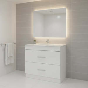 Freestanding Vanity: Vanity - Etham Series 900mm - White