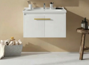 Wall Hung Vanities: The European Bathroom Vanity 100% WaterProof