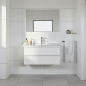 Vanity - Jess Series Wall Hung White - 100% Water Proof