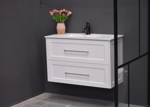 Vanity - Jess Series Wall Hung White - 100% Water Proof