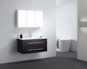 Vanity - Misty Series 1200 Black Double Drawers