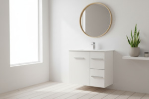 Vanity - Asron Series Plywood in white - 100% waterproof