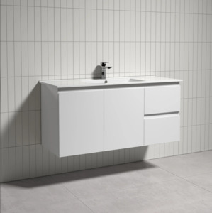 Vanity - Heron Series Plywood in White Color - 100% Water Proof