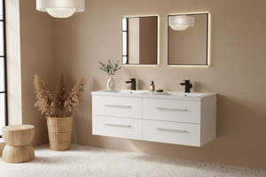 Vanity - Misty Series 1200 White Double Basin