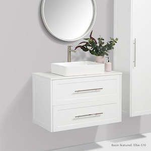 Vanity - Misty Series 900 White Quartz Stone Counter Top Set