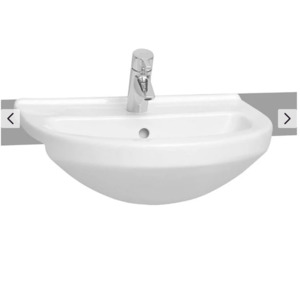 Ceramic Cabinet Basin: Vitra 550 Semi-Re-Basin (55cm) White