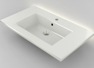 Ceramic Cabinet Basin: Ceramic Josefine (white) 900x500 Basin