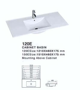 Ceramic Cabinet Basin - Rectangle Series 600-1500mm
