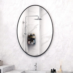 Bathroom Mirror for Wall with Black Frame 600X800mm