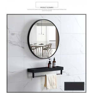 Bathroom Mirror for Wall with Black Frame 400mm - 900mm