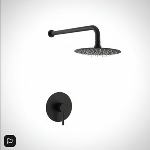 Bathroom Rain Shower System - Black Rainfall Shower Head