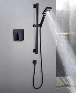 Shower Slide Combo Mains Pressure L005C Set Chrome/Black