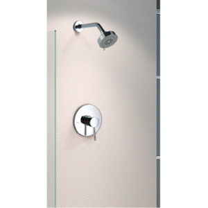 Shower Mixer - Round Series 129CP + Wall Mount Shower Rose