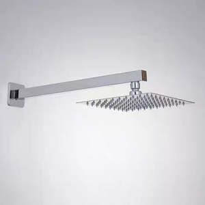 Shower Slide Rose: Shower Rose - Wall Mount Arm Square 1089 Chrom/Black