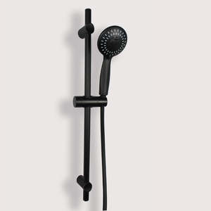 Shower slider with hand hold shower head - 6099 Black