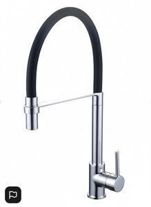 Kitchen Tap: Countertop brass kitchen mixer tap with swivel spout