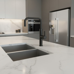 Kitchen Tap: CAROMA Urbane II Sink Mixer - Matte Black - All Pressure - Lead Free