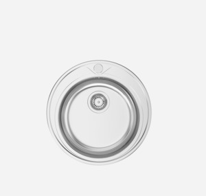 Stainless Steel Kitchen Sink: PIO PL Redondo metal basin 51x17 AI