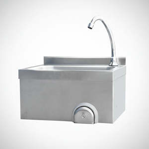 Wall Mounted Stainless Steel Sink Hotel Equipments Knee operate Hand Wash Sink